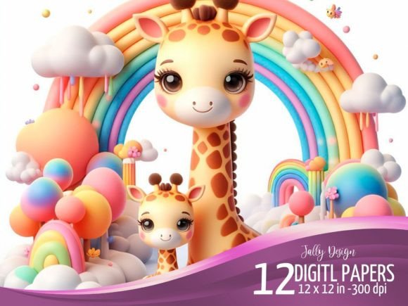 Download Cute Mammy Giraffe and Her Sweet Babies - Cute Collection