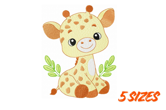 Download Cute Baby Giraffe Embroidery Design - Cute Collection