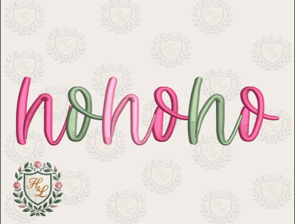 Download Pink Ho Ho Ho Christmas Embroidery Files - Embroidery file Collection