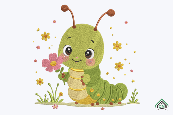 Download Cute Caterpillar Embroidery Design - Cute Collection