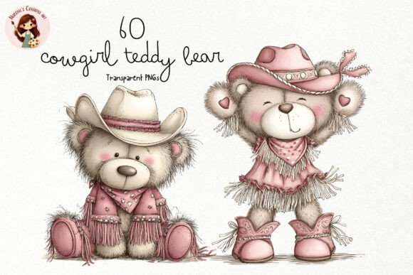 Download Cute Cowgirl Teddy Bear PNG Clipart - Cute Collection