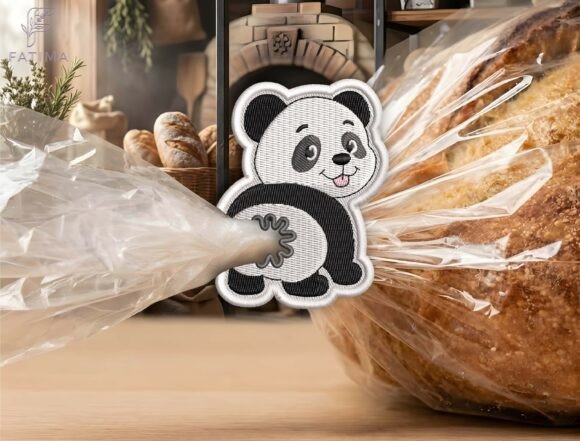 Download Cute Panda Bag Tie Embroidery Design - Cute Collection