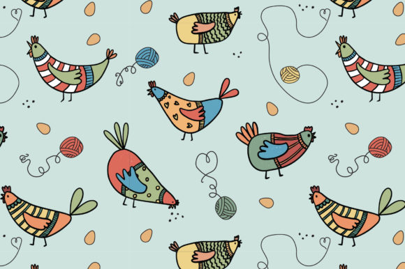 Download Chooks in Jumpers Seamless Pattern - Jumpers Collection