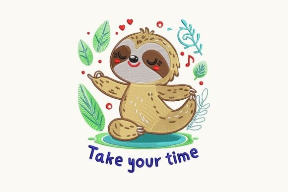 Download Cute Sloth Embroidery Machine Design - Cute Collection